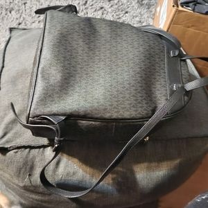Black leather Michael kors backpack